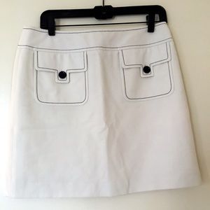 Loft Cream Lined Skirt with Pockets in Front (10p)